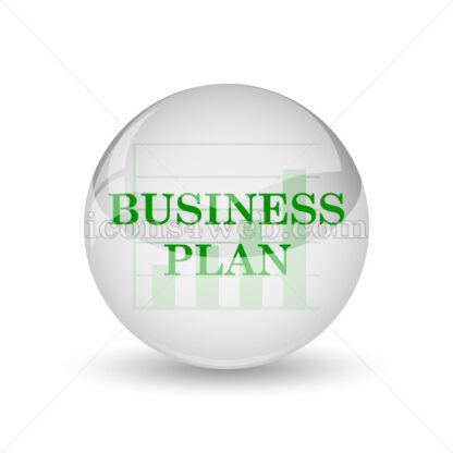 Business plan glossy icon. Business plan glossy button - Website icons