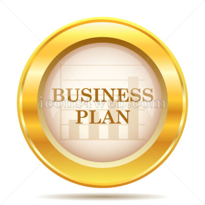 Business plan golden button - Website icons