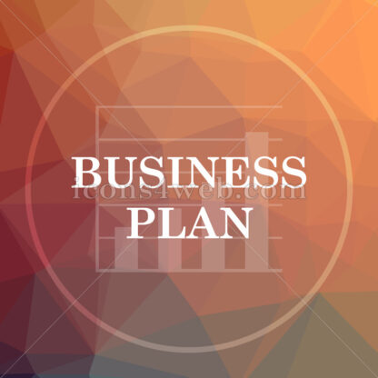 Business plan low poly icon. Website low poly icon - Website icons