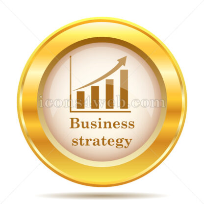 Business strategy golden button - Website icons
