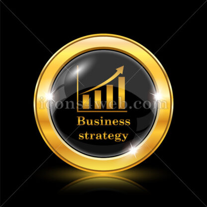 Business strategy golden icon. - Website icons