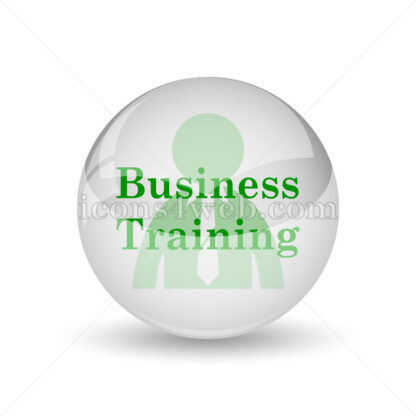 Business training glossy icon. Business training glossy button - Website icons