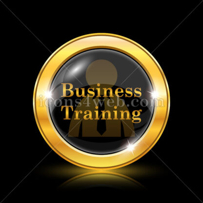 Business training golden icon. - Website icons