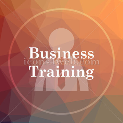 Business training low poly icon. Website low poly icon - Website icons