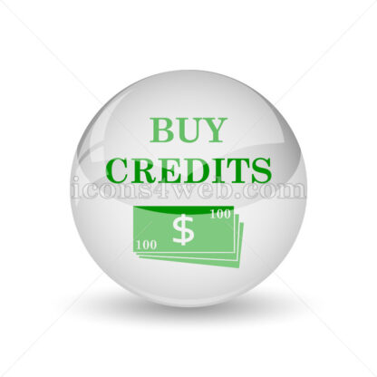 Buy credits glossy icon. Buy credits glossy button - Website icons