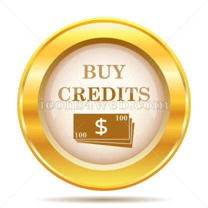 Buy credits golden button - Website icons