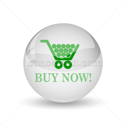 Buy now shopping cart glossy icon. Buy now shopping cart glossy button - Website icons