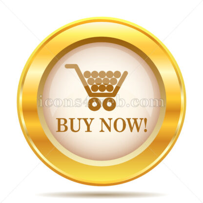 Buy now shopping cart golden button - Website icons