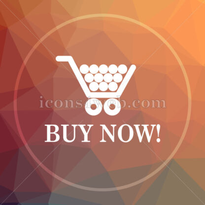 Buy now shopping cart low poly icon. Website low poly icon - Website icons