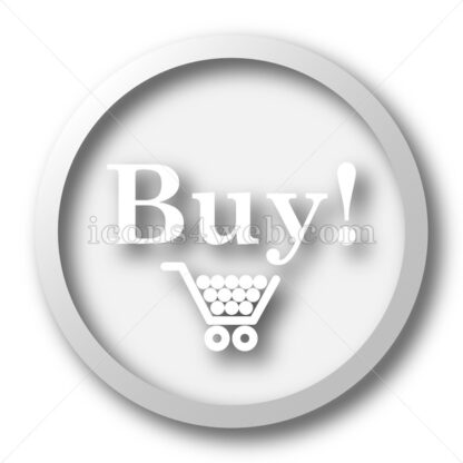Buy white icon. Buy white button - Website icons