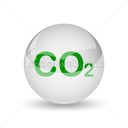 CO2 glossy icon. CO2 glossy button - Website icons