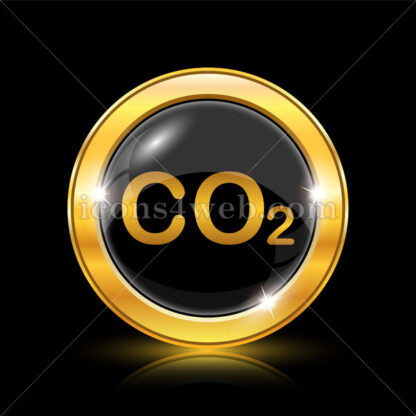 CO2 golden icon. - Website icons