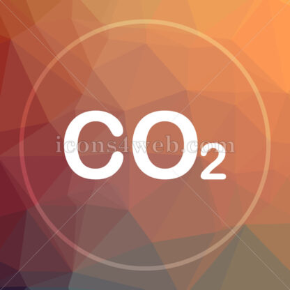 CO2 low poly icon. Website low poly icon - Website icons