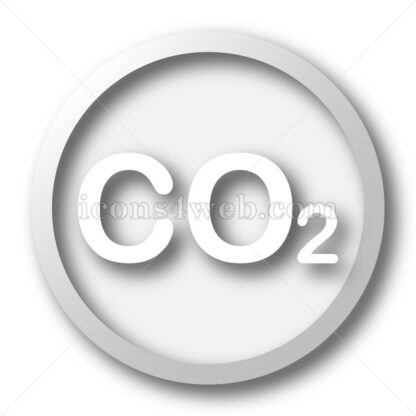 CO2 white icon. CO2 white button - Website icons