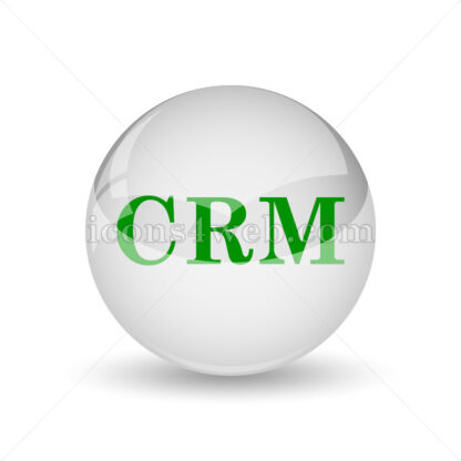 CRM glossy icon. CRM glossy button - Website icons