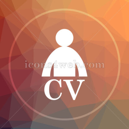 CV low poly icon. Website low poly icon - Website icons