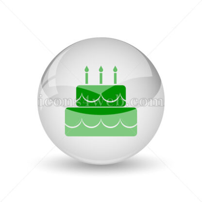 Cake glossy icon. Cake glossy button - Website icons