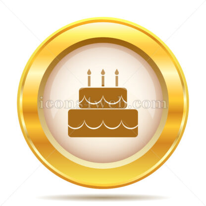 Cake golden button - Website icons