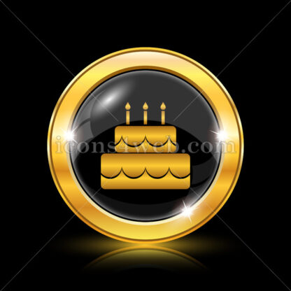 Cake golden icon. - Website icons