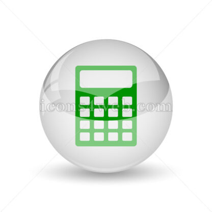 Calculator glossy icon. Calculator glossy button - Website icons