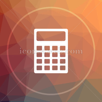 Calculator low poly icon. Website low poly icon - Website icons