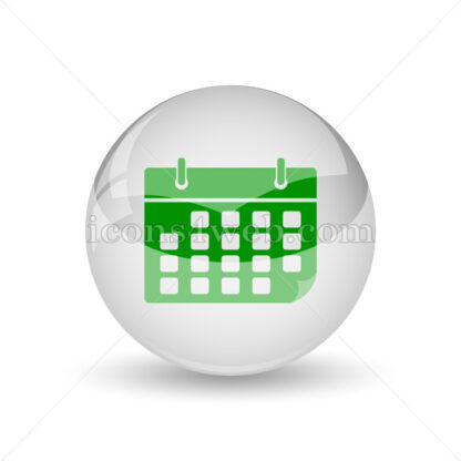 Calendar glossy icon. Calendar glossy button - Website icons