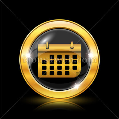 Calendar golden icon. - Website icons