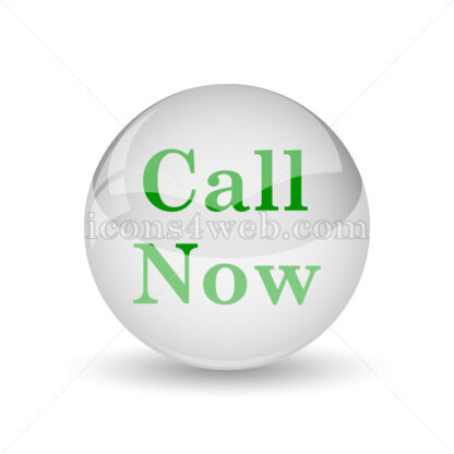 Call now glossy icon. Call now glossy button - Website icons