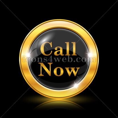 Call now golden icon. - Website icons