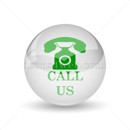 Call us glossy icon. Call us glossy button - Website icons