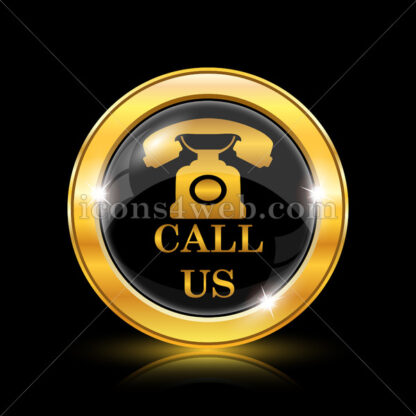 Call us golden icon. - Website icons