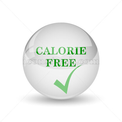 Calorie free glossy icon. Calorie free glossy button - Website icons