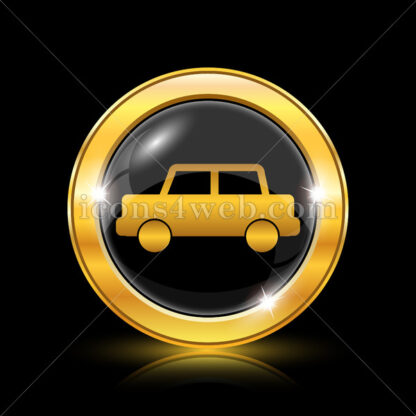Car golden icon. - Website icons