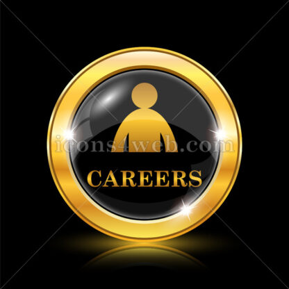 Careers golden icon. - Website icons