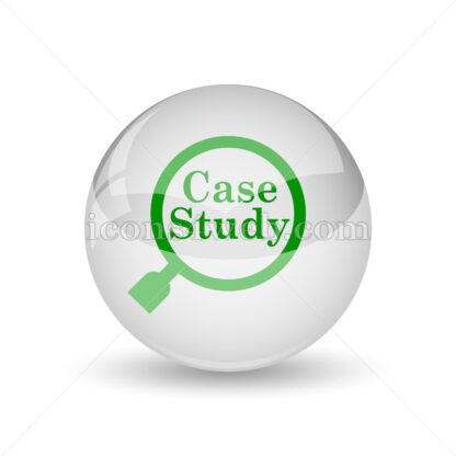 Case study glossy icon. Case study glossy button - Website icons