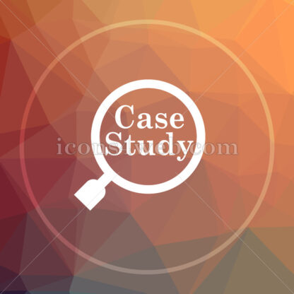 Case study low poly icon. Website low poly icon - Website icons