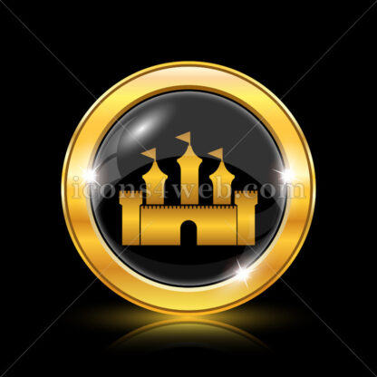 Castle golden icon. - Website icons
