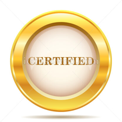 Certified golden button - Website icons