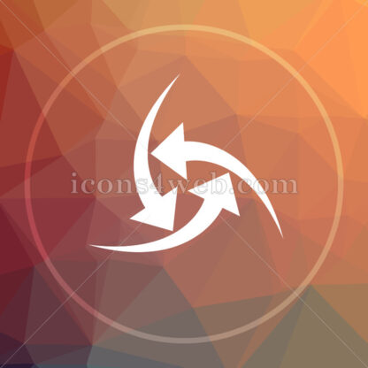 Change arrows low poly icon. Website low poly icon - Website icons