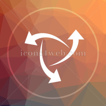 Change arrows out low poly icon. Website low poly icon - Website icons