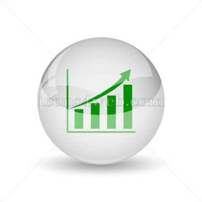 Chart glossy icon. Chart glossy button - Website icons