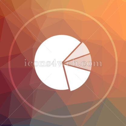 Chart pie low poly icon. Website low poly icon - Website icons