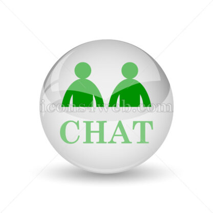 Chat glossy icon. Chat glossy button - Website icons