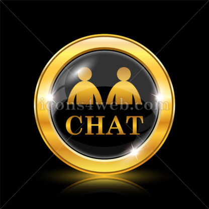 Chat golden icon. - Website icons