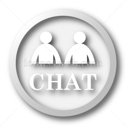Chat white icon. Chat white button - Website icons