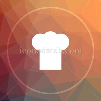 Chef low poly icon. Website low poly icon - Website icons