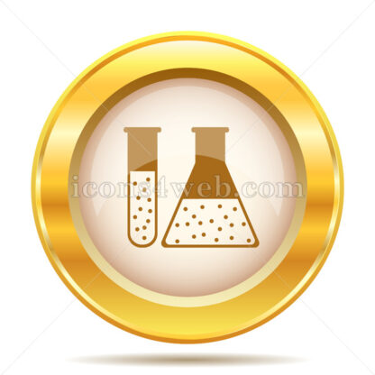 Chemistry set golden button - Website icons