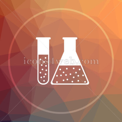 Chemistry set low poly icon. Website low poly icon - Website icons