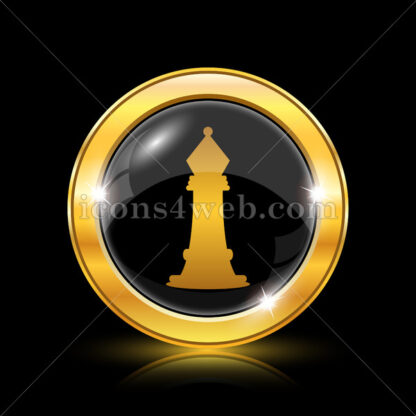 Chess golden icon. - Website icons