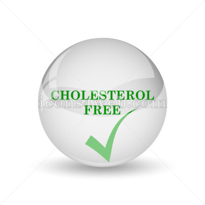 Cholesterol free glossy icon. Cholesterol free glossy button - Website icons